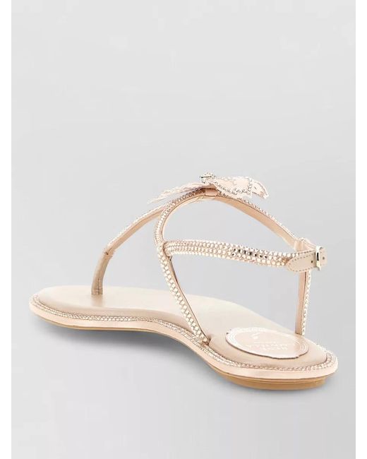 Rene Caovilla Natural Glass Sandals