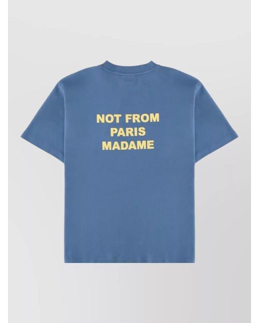Drole de Monsieur Blue Relaxed-Fit T-Shirt for men