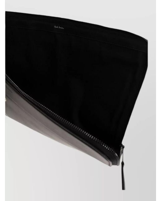 Paul Smith Black Leather Keyring Document Case Hotel Patch for men