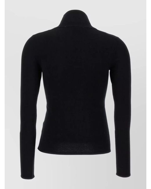 1017 ALYX 9SM Black High Neck Logo Graphic Slim Sweater