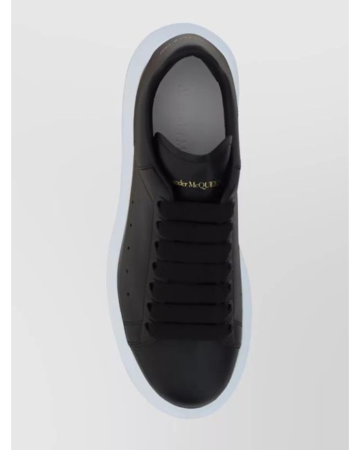 McQueen Black Leather Oversized Sneakers