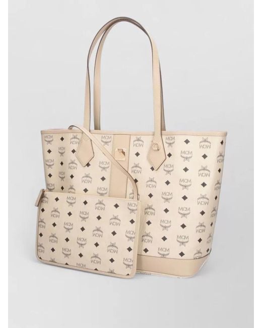 MCM Natural Shoulder Bag Shopper Dual Handle Design