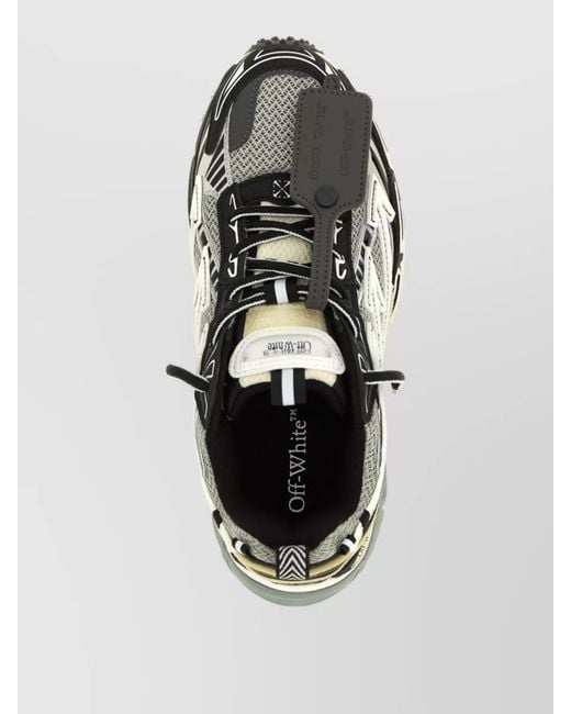 Off-White c/o Virgil Abloh Metallic Leather Low-Top Sneakers