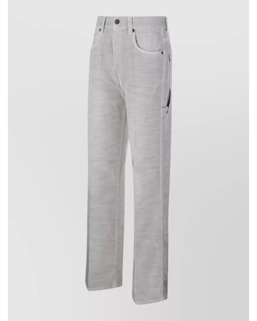 Haikure Gray High-Rise Straight-Leg Jeans