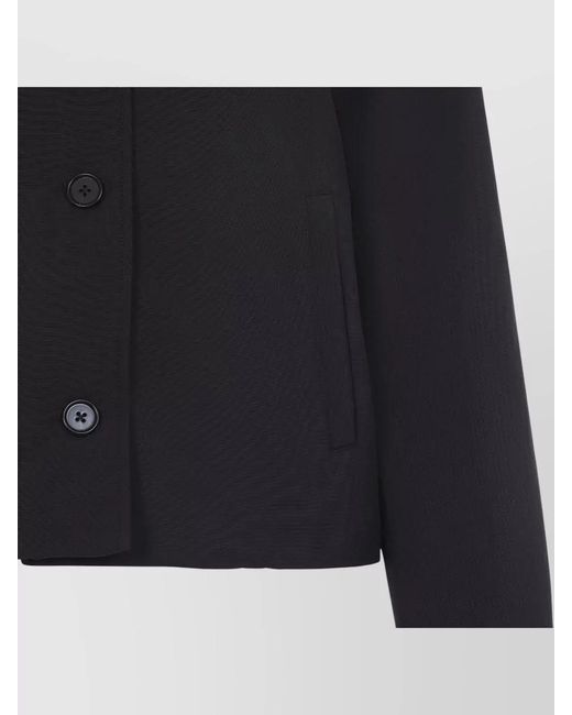 Jil Sander Blue Cropped Sport Jacket Clean Line Design