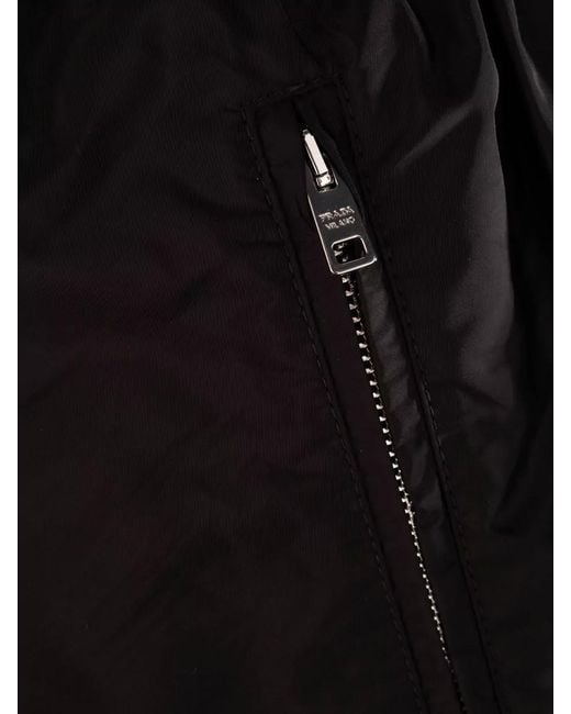 Prada Black Skirt Design Side Zip Pockets Detail