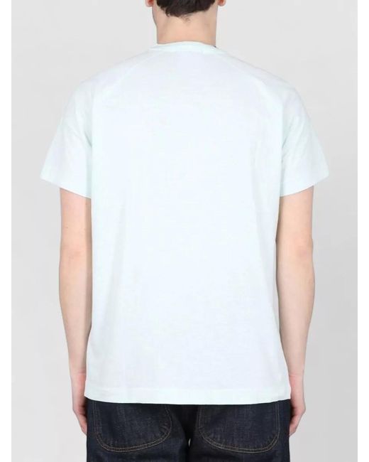YMC White Television Crew Neck Regular Fit T-Shirt for men