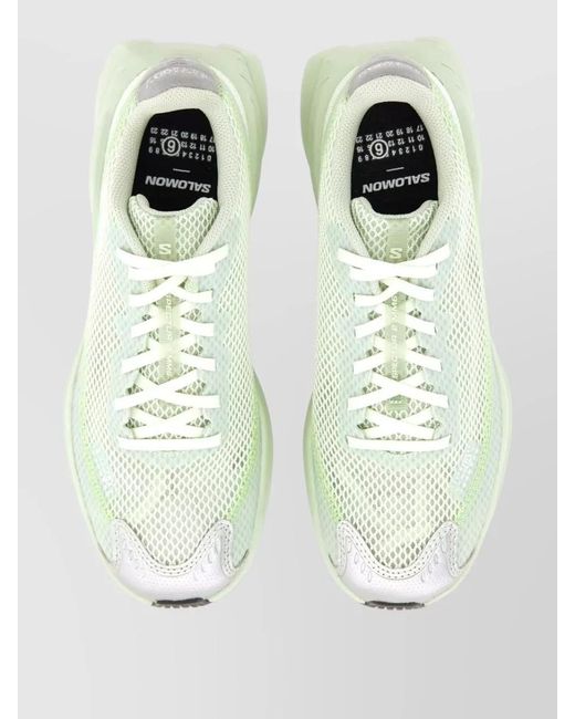 MM6 MAISON MARGIELA X SALOMON Green Polyester Low-Top Sneakers
