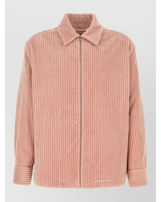Jil Sander Pink Corduroy Shirt Jacket for men