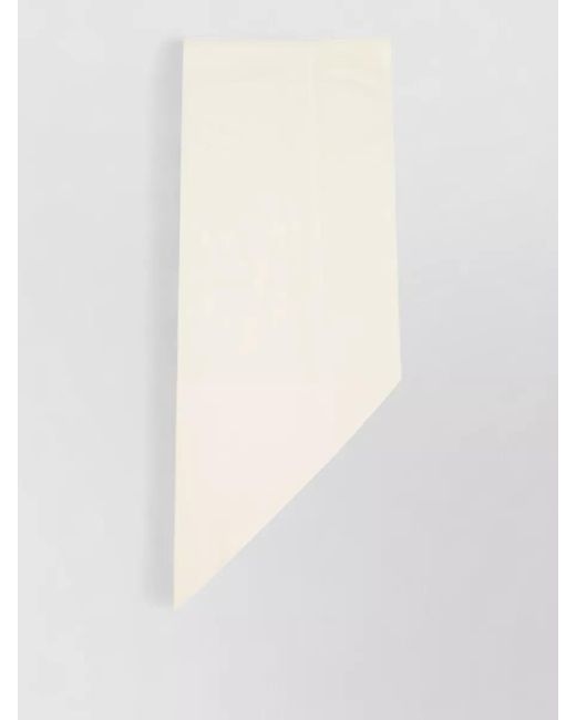 Alberta Ferretti White Lightweight Asymmetrical Hair Scarf And Wrap