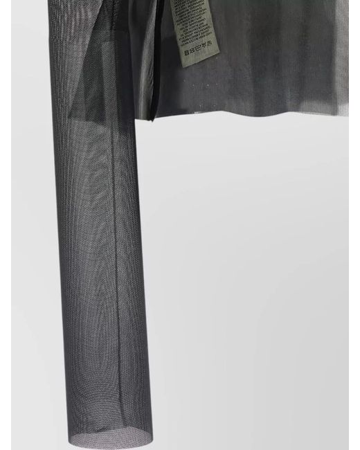 Rick Owens Black Metro Belted Sheer Long Sleeve Jacket