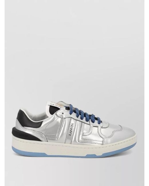 Lanvin Blue Clay Low-Top Sneakers
