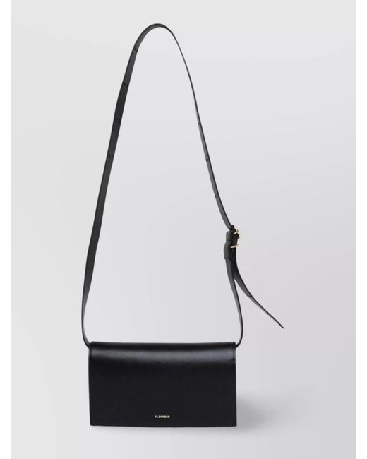 Jil Sander White Leather Crossbody Bag Day