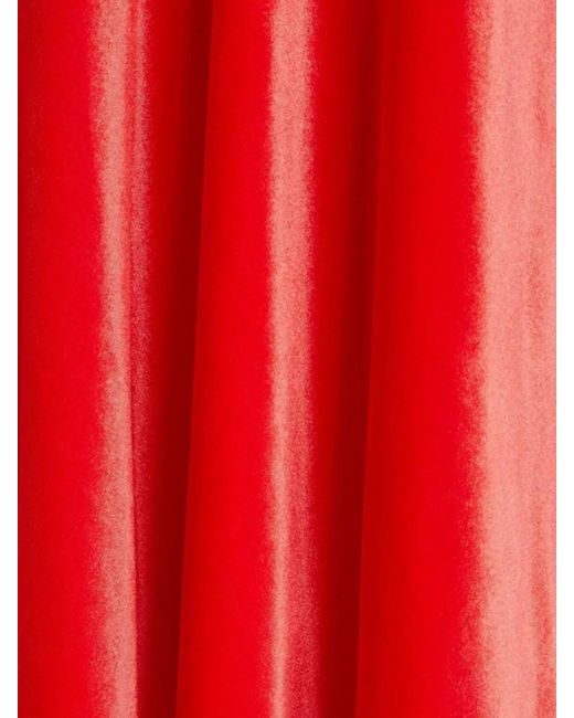 Philosophy Red Velvet Asymmetric Maxi Dress