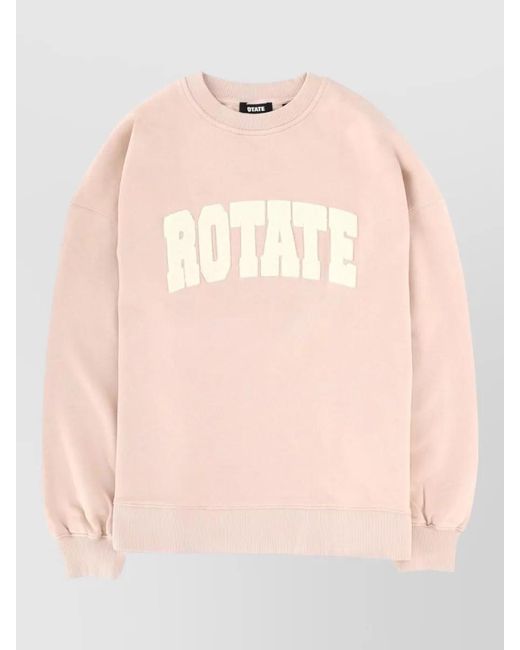 ROTATE BIRGER CHRISTENSEN Pink Oversized Cotton Jumper