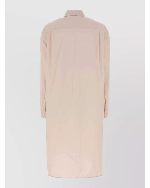 Jil Sander Natural Poplin Shirt Dress Longline Design