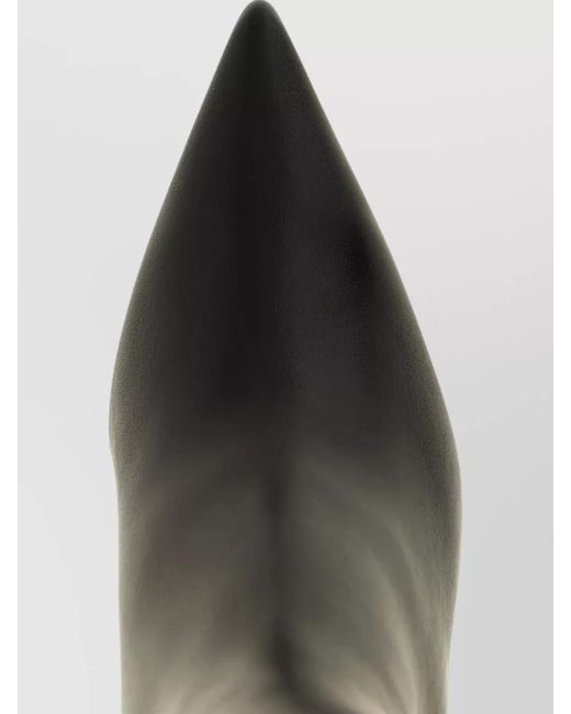 Christian Louboutin Black Calfskin Leather Knee-High Stiletto-Heel Boots