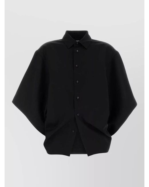 Bottega Veneta Black Wool Twill Shirt Jacket for men