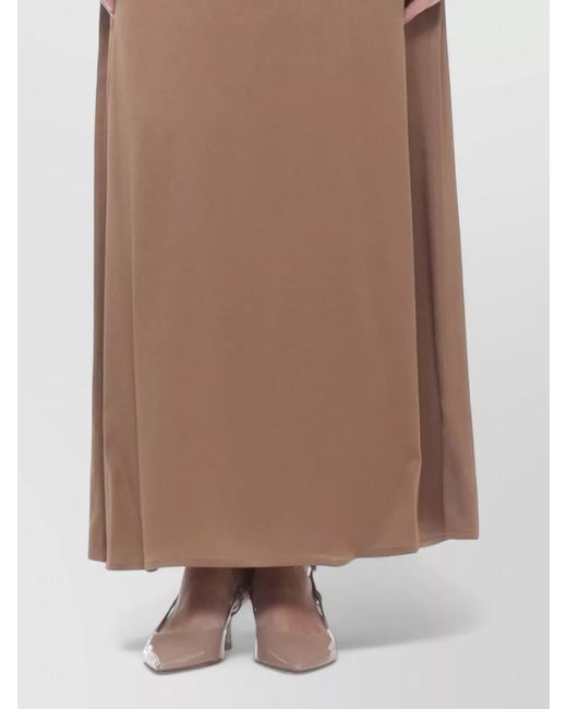 Fabiana Filippi Natural V Neck Wrap Viscose Maxi Dress