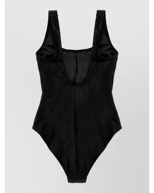 Polo Ralph Lauren Black Martinique One Piece Swimsuit Scoop Neckline