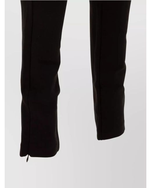Totême Black Elastic Waistband Slim Fit Trousers