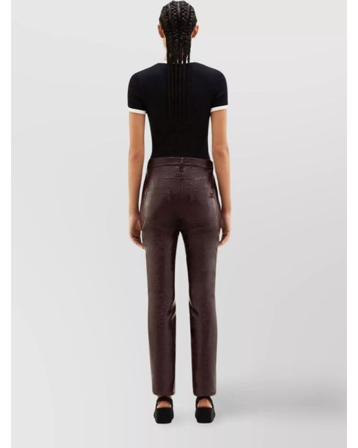 Courreges Black Bumpy Sleek Round Neck Sleeved Top
