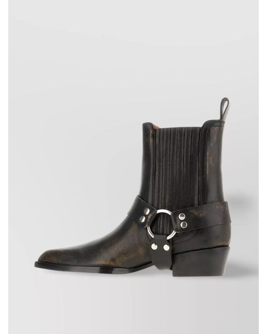 Paris Texas Black Leather Helena Boots