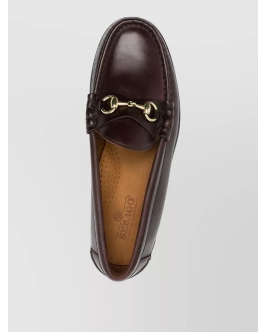 Sebago Brown Leather Joe Modena Loafers for men