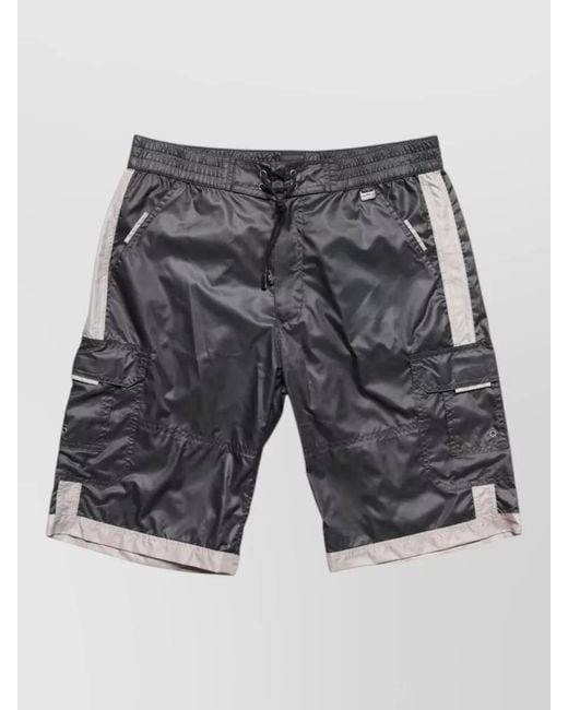 Dolce & Gabbana Gray Printed Swim Shorts