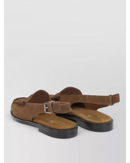 Sebago Brown Dan Suede Sling Back Loafer Shoe