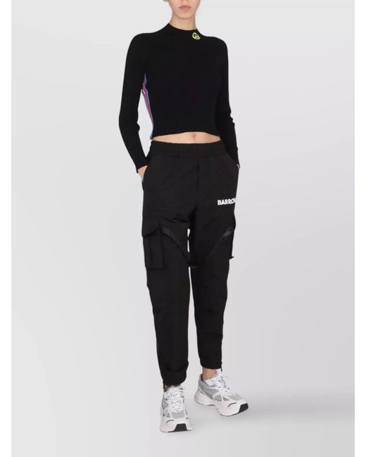 Barrow Black Logo Half-Neck Sweatshirt