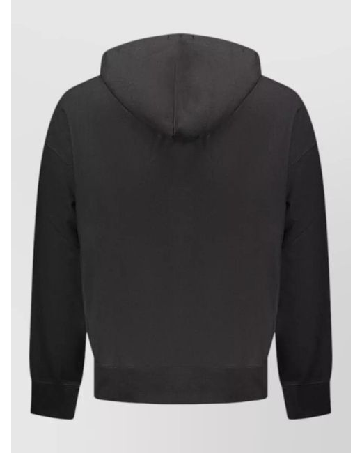 Calvin Klein Black Cotton Blend Relaxed Fit Hooded Sweatshirt for men