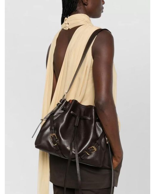 Givenchy White Voyou Small Leather Bucket Bag