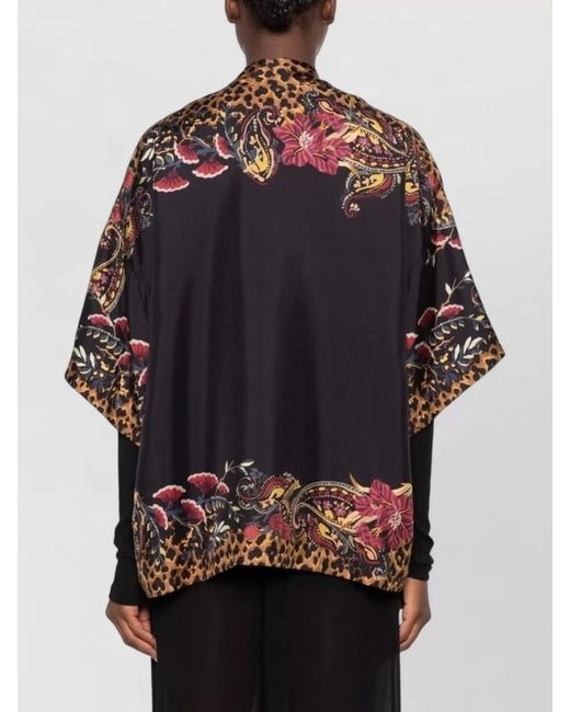 Etro Multicolor Silk Jacket Floral Leopard Paisley Print