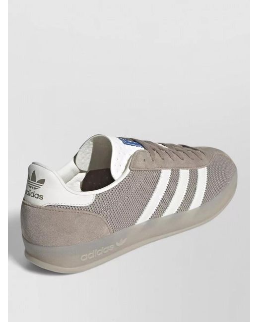 Adidas Originals Gray Mesh Sneakers Suede Accents Rubber Sole for men