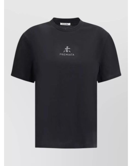 Premiata Black Cotton Crew Neck T Shirt Modern Touch