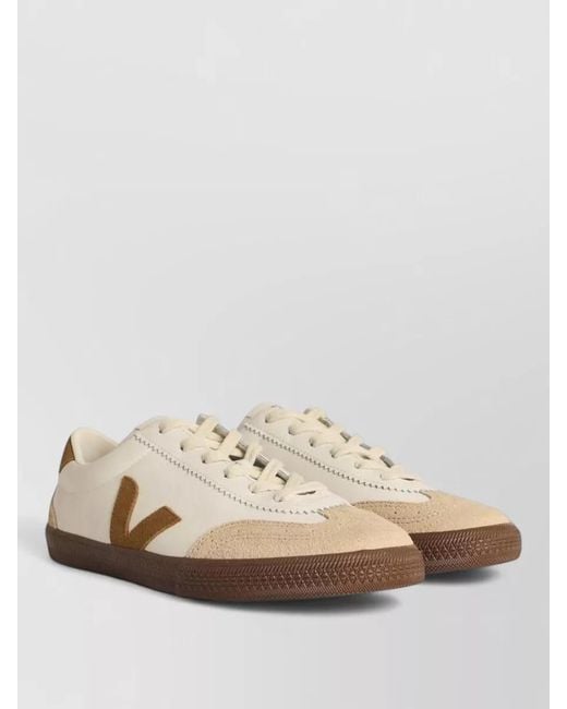 Veja Natural Low Top Sneakers Contrast Panels Rubber Sole