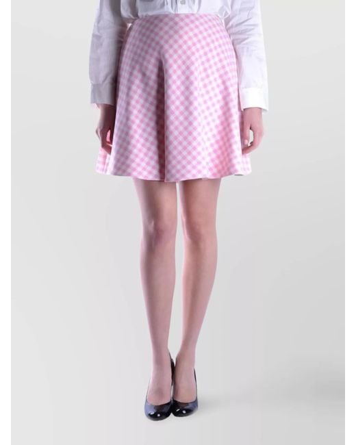 Prada Pink Wool A-Line Skirt