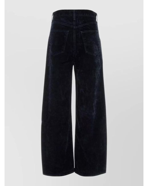Agolde Blue Velvet Wide-Leg Jeans