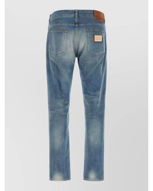 Dolce & Gabbana Blue Denim Jeans Straight Leg Belt Loops for men