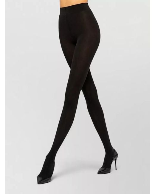 Wolford Black Velvet De Luxe 66 High Waist Tights