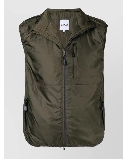 Aspesi Green Puffer Vest for men