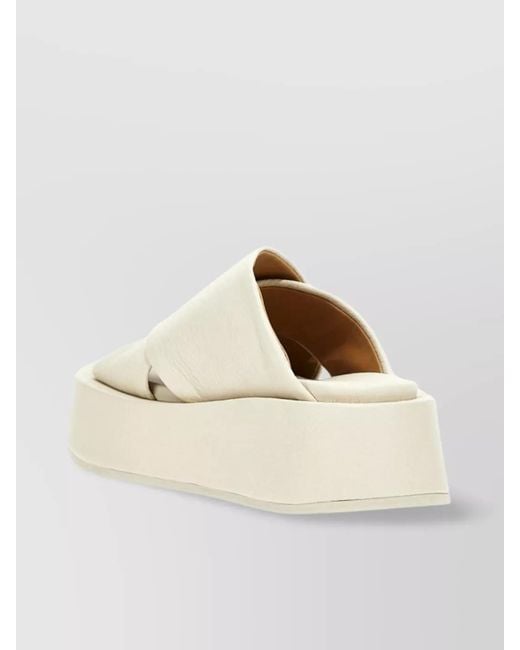 Marsèll Natural Leather Flat Slides