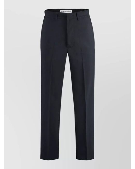 Department 5 Blue E Motion Wool Blend Tailored Trousers for men