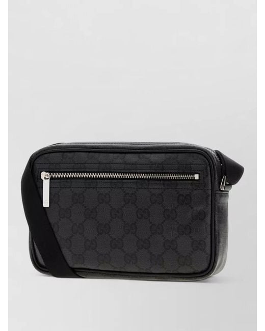 Gucci Black Gg Fabric Essence Mini Crossbody Shoulder Bag for men