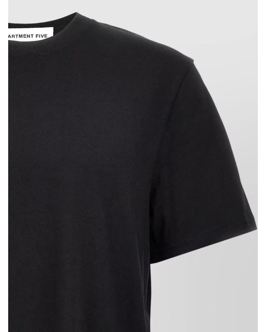 Department 5 Black Bold Logo Crew Neck Short Sleeve T Shirt for men