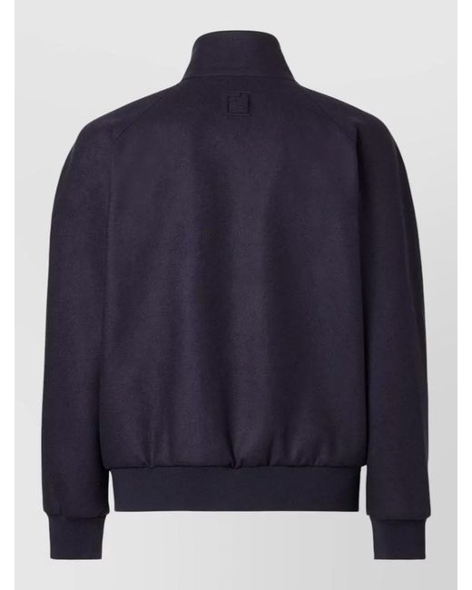 Fendi Blue Cashmere Bomber Jacket for men