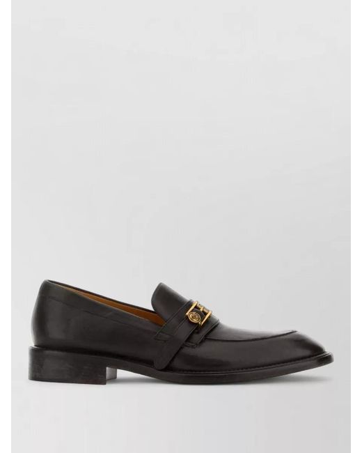 Versace Multicolor Leather Loafers Round Toe Tone Hardware for men