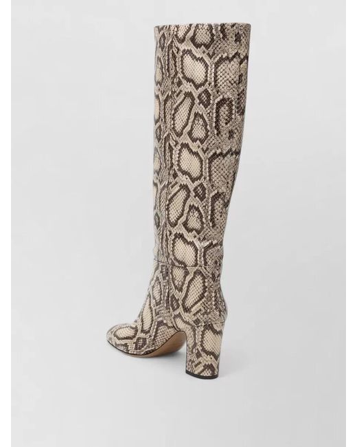 Paris Texas White Knee High Boots Block Heel Pointed Toe