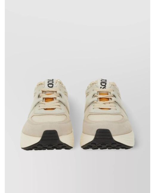 Tod's Natural Leather Low-Top Sneakers